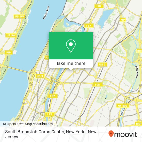 Mapa de South Bronx Job Corps Center