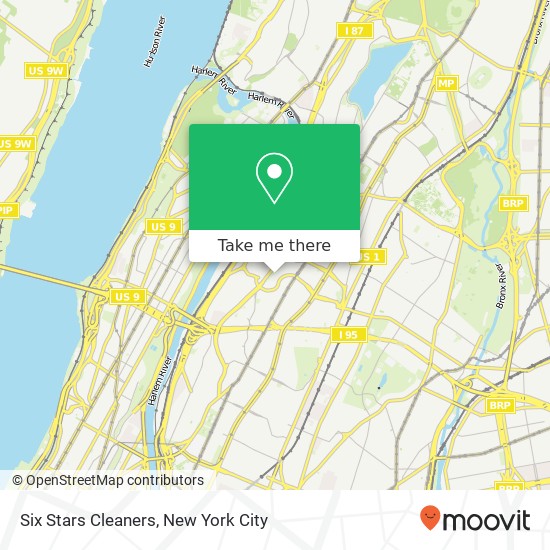 Six Stars Cleaners map