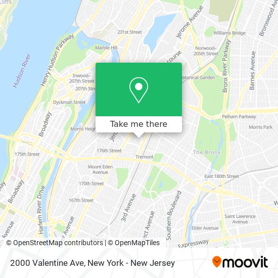 Mapa de 2000 Valentine Ave