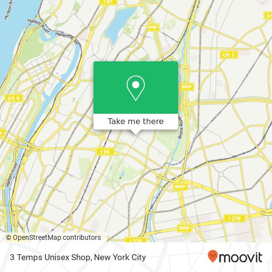3 Temps Unisex Shop map
