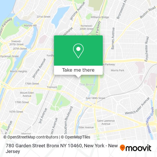 780 Garden Street Bronx NY 10460 map