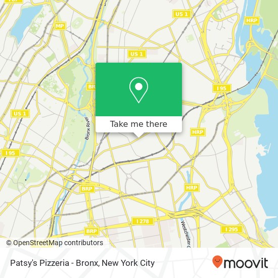 Mapa de Patsy's Pizzeria - Bronx