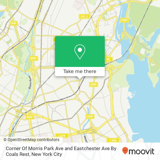 Mapa de Corner Of Morris Park Ave and Eastchester Ave By Coals Rest