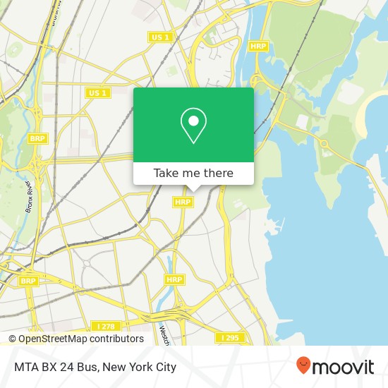 Mapa de MTA BX 24 Bus