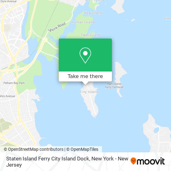 Staten Island Ferry City Island Dock map