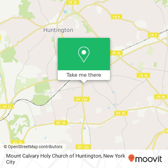 Mount Calvary Holy Church of Huntington map