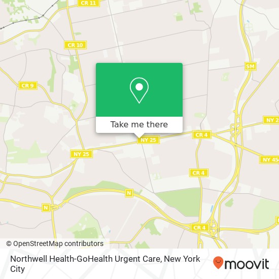 Northwell Health-GoHealth Urgent Care map