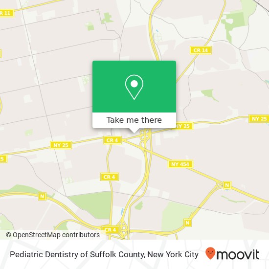 Mapa de Pediatric Dentistry of Suffolk County