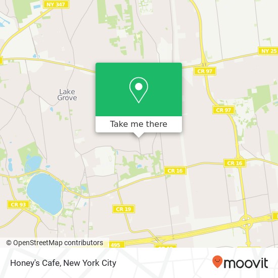 Honey's Cafe map