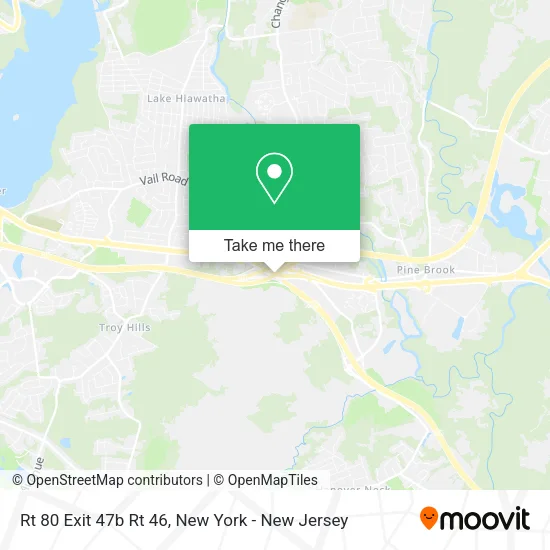 Mapa de Rt 80 Exit 47b Rt 46