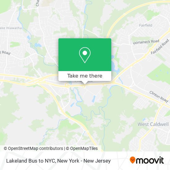 Lakeland Bus to NYC map