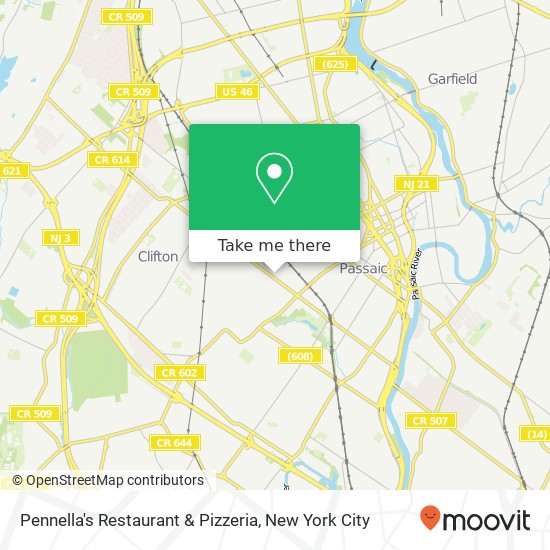 Mapa de Pennella's Restaurant & Pizzeria