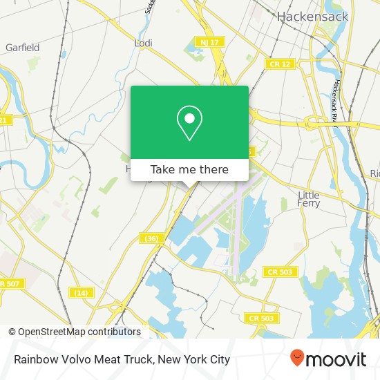 Mapa de Rainbow Volvo Meat Truck