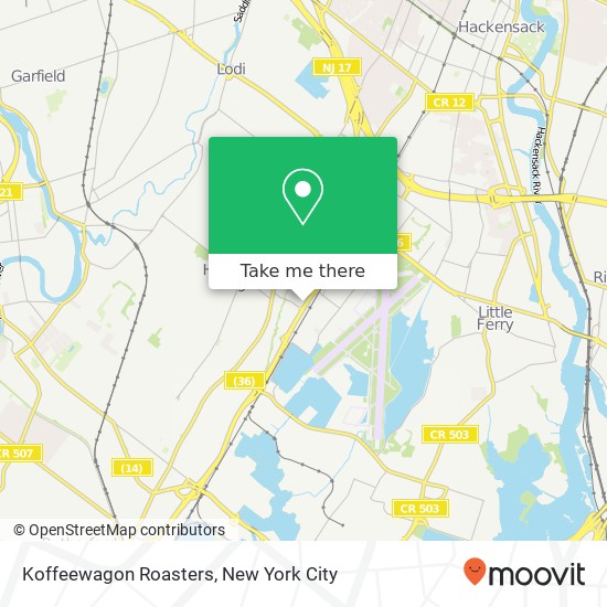Mapa de Koffeewagon Roasters