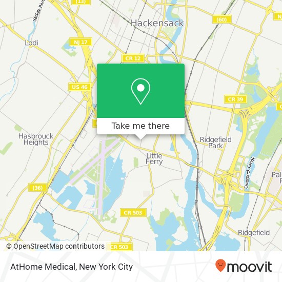 Mapa de AtHome Medical