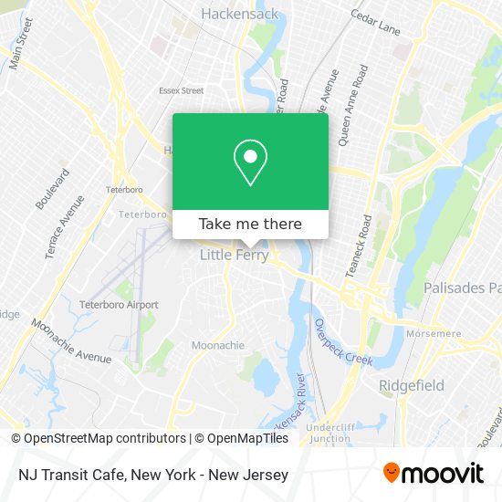NJ Transit Cafe map