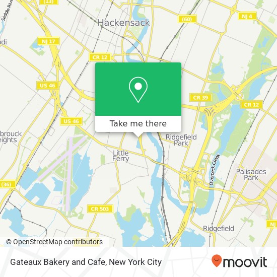 Mapa de Gateaux Bakery and Cafe