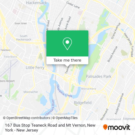 Mapa de 167 Bus Stop Teaneck Road and Mt Vernon