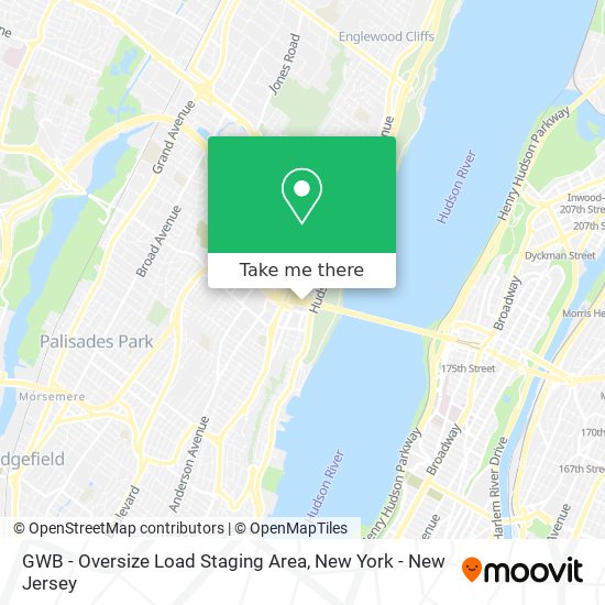 Mapa de GWB - Oversize Load Staging Area