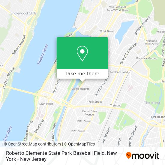 Roberto Clemente State Park Baseball Field map