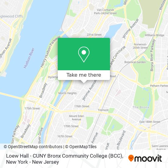 Mapa de Loew Hall - CUNY Bronx Community College (BCC)