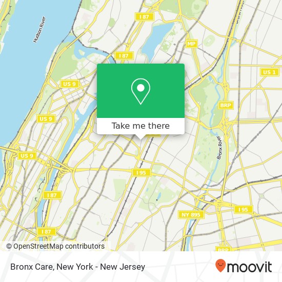 Bronx Care map