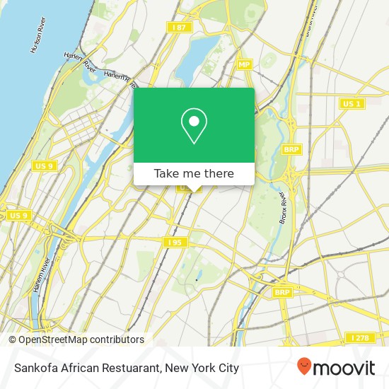 Mapa de Sankofa African Restuarant