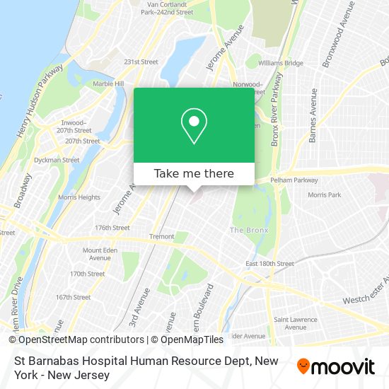 St Barnabas Hospital Human Resource Dept map