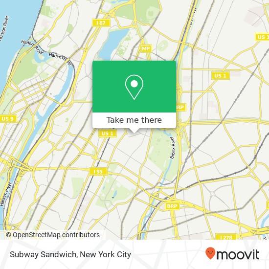 Mapa de Subway Sandwich