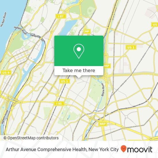 Arthur Avenue Comprehensive Health map