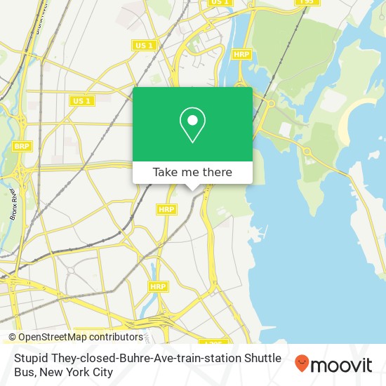 Mapa de Stupid They-closed-Buhre-Ave-train-station Shuttle Bus