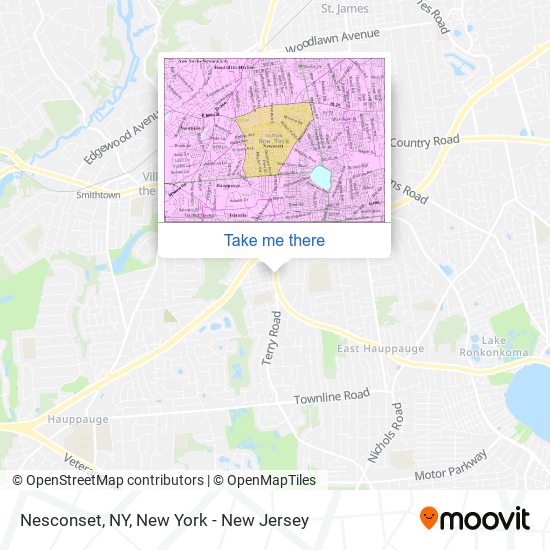 Nesconset, NY map
