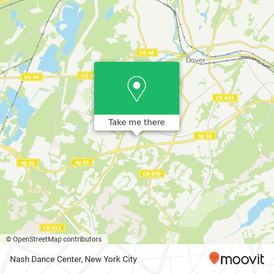 Mapa de Nash Dance Center