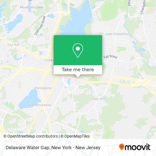 Delaware Water Gap map