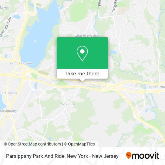 Parsippany Park And Ride map