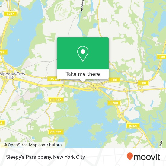 Mapa de Sleepy's Parsippany