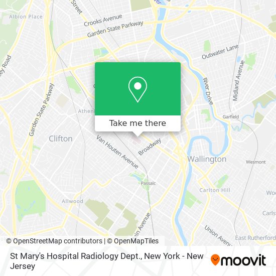 St Mary's Hospital Radiology Dept. map