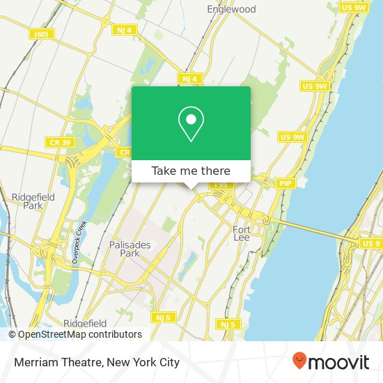 Mapa de Merriam Theatre