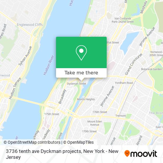 3736 tenth ave Dyckman projects map