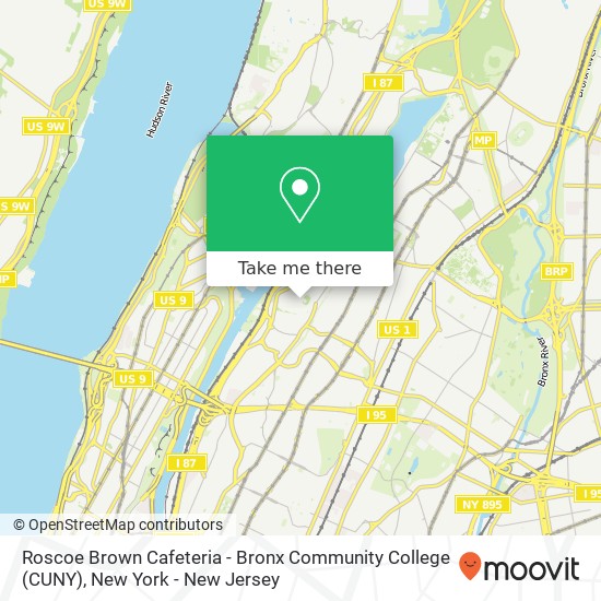 Mapa de Roscoe Brown Cafeteria - Bronx Community College (CUNY)