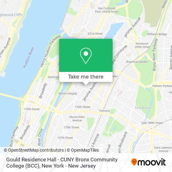 Mapa de Gould Residence Hall - CUNY Bronx Community College (BCC)