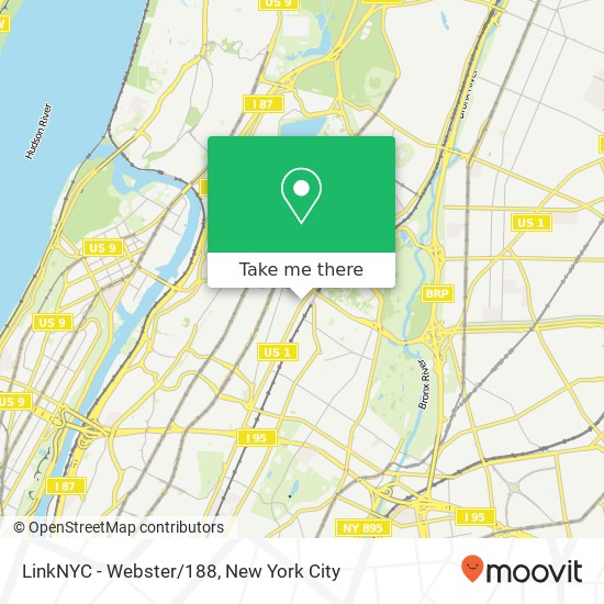 LinkNYC - Webster/188 map