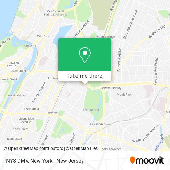 Mapa de NYS DMV