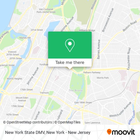 Mapa de New York State DMV