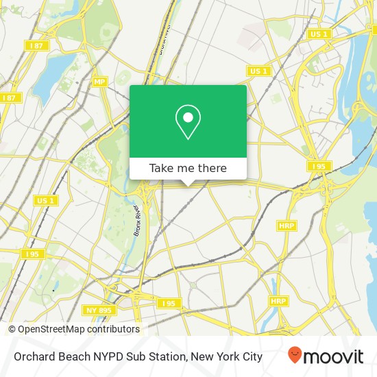 Mapa de Orchard Beach NYPD Sub Station