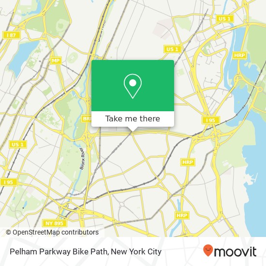 Pelham Parkway Bike Path map