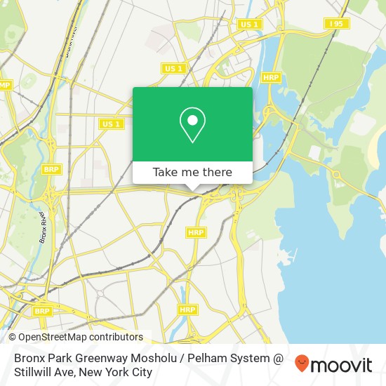 Mapa de Bronx Park Greenway Mosholu / Pelham System @ Stillwill Ave