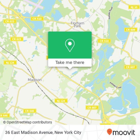 36 East Madison Avenue map