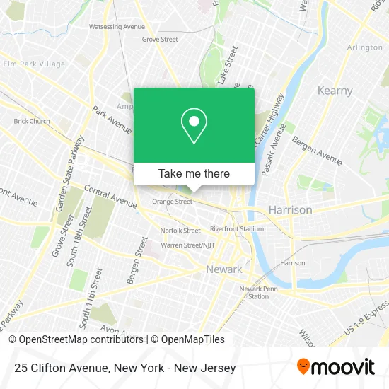 25 Clifton Avenue map