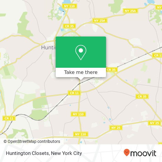 Huntington Closets map